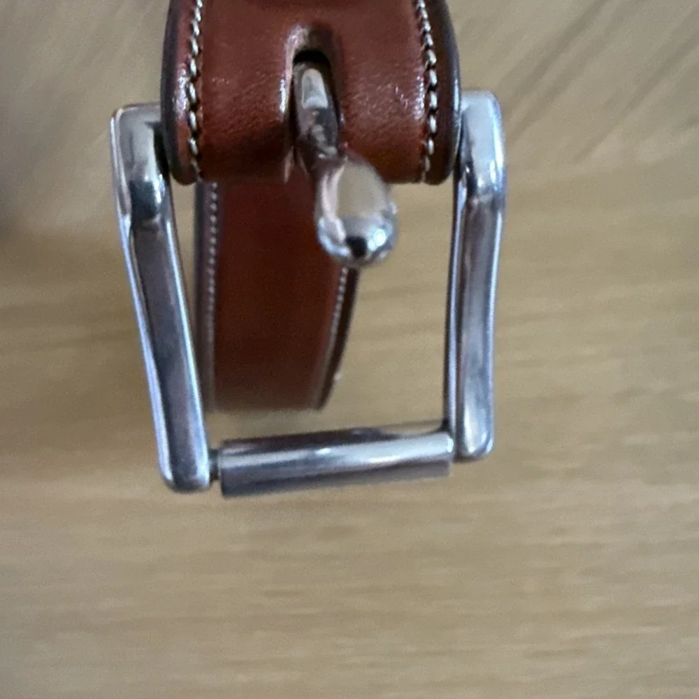 Hanks Belts Brown Leather Belt Size 42 Made in USA Model 2400